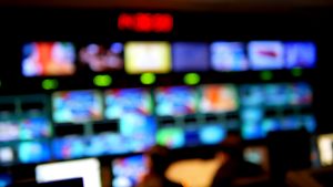 Professional,Sound,Engineer’s,Console.,Television,Broadcast,,Working,With,Video,And