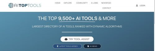 Image of AI tool webpage