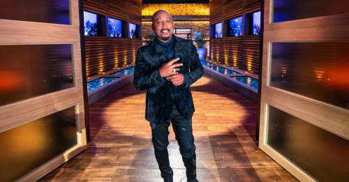 Daymond John on the set of