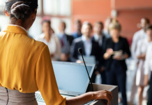 Leadership Speakers: Inspiring Minds for Every Occasion Leadership speaker at a podium