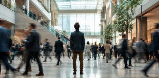 AI keynote speakers addressing workforce anxiety at a corporate event