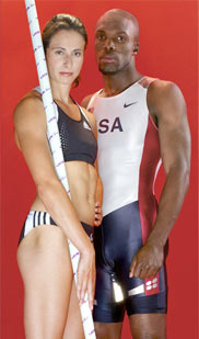 Pole vaulter Jenn Stuczynski and 400-meter specialist LaShawn Merritt